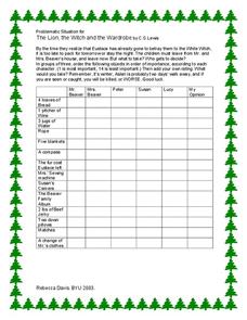 the lion the witch and the wardrobe worksheet