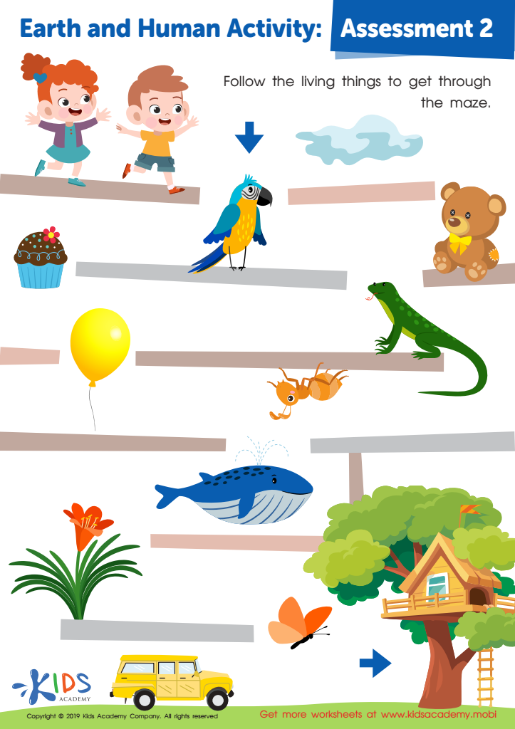 Earth and Human Activity: Assessment 2 Worksheet for kids