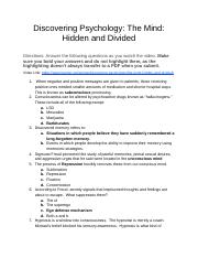 the mind awake and asleep worksheet answers