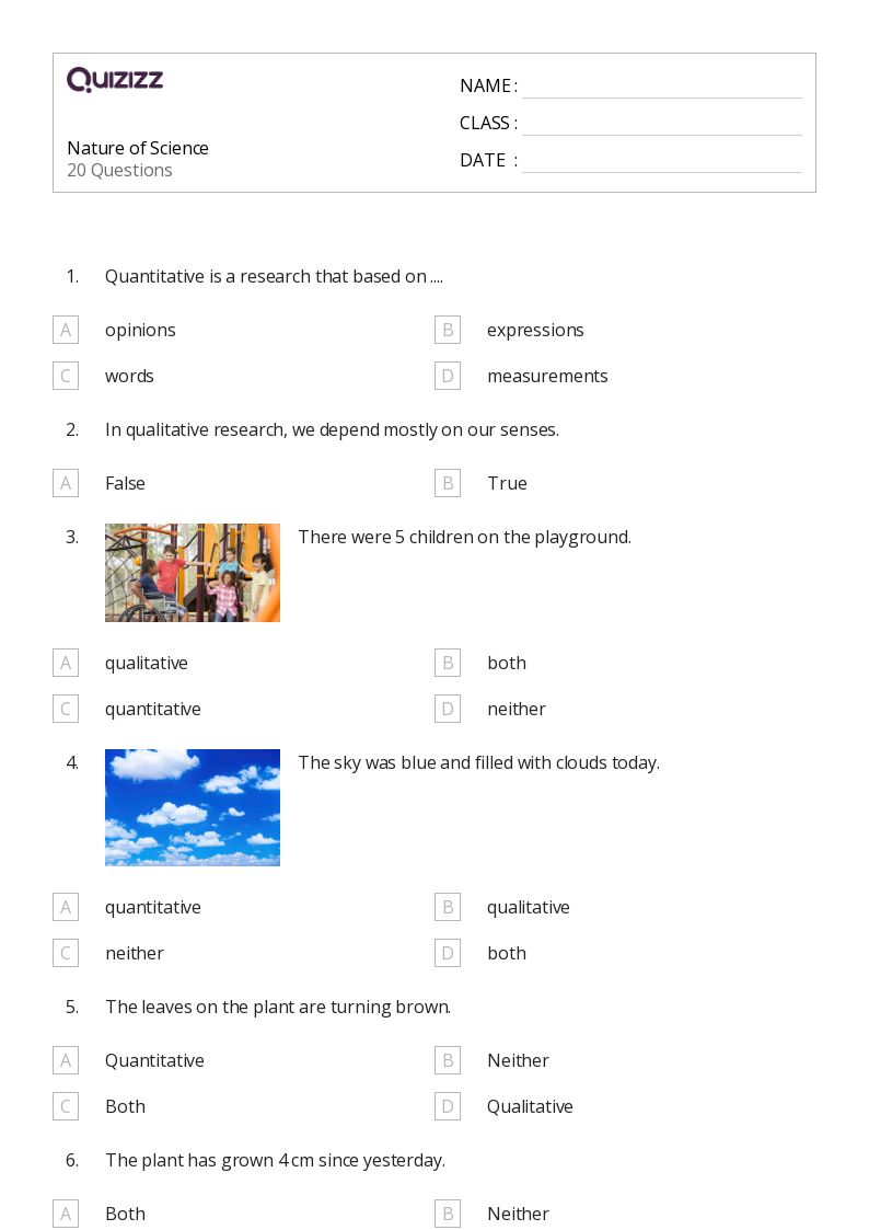 the nature of science worksheet answers