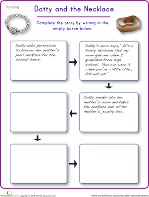 Toy necklace. Drawing worksheet. Stock-Vektorgrafik | Adobe Stock