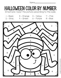 the number 7 worksheet for preschool for halloween