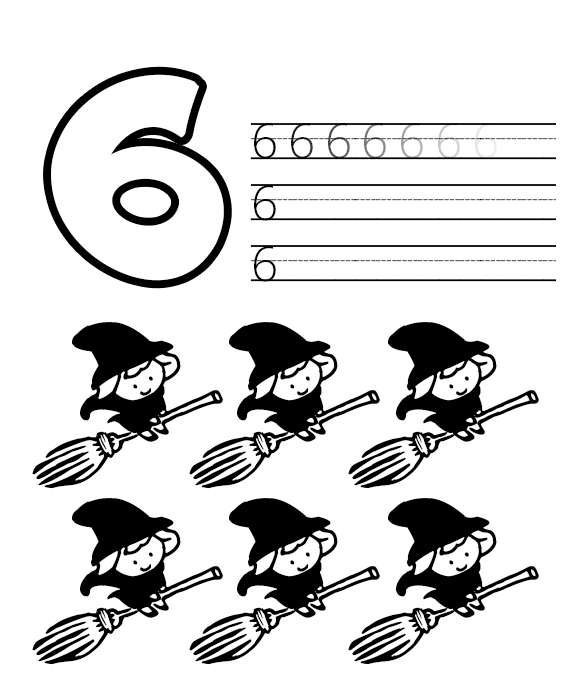 the number 7 worksheet for preschool for halloween