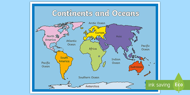 the physical world continents and oceans worksheet