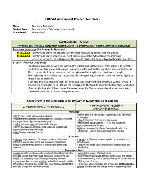 the pythagorean theorem and inequalities worksheet