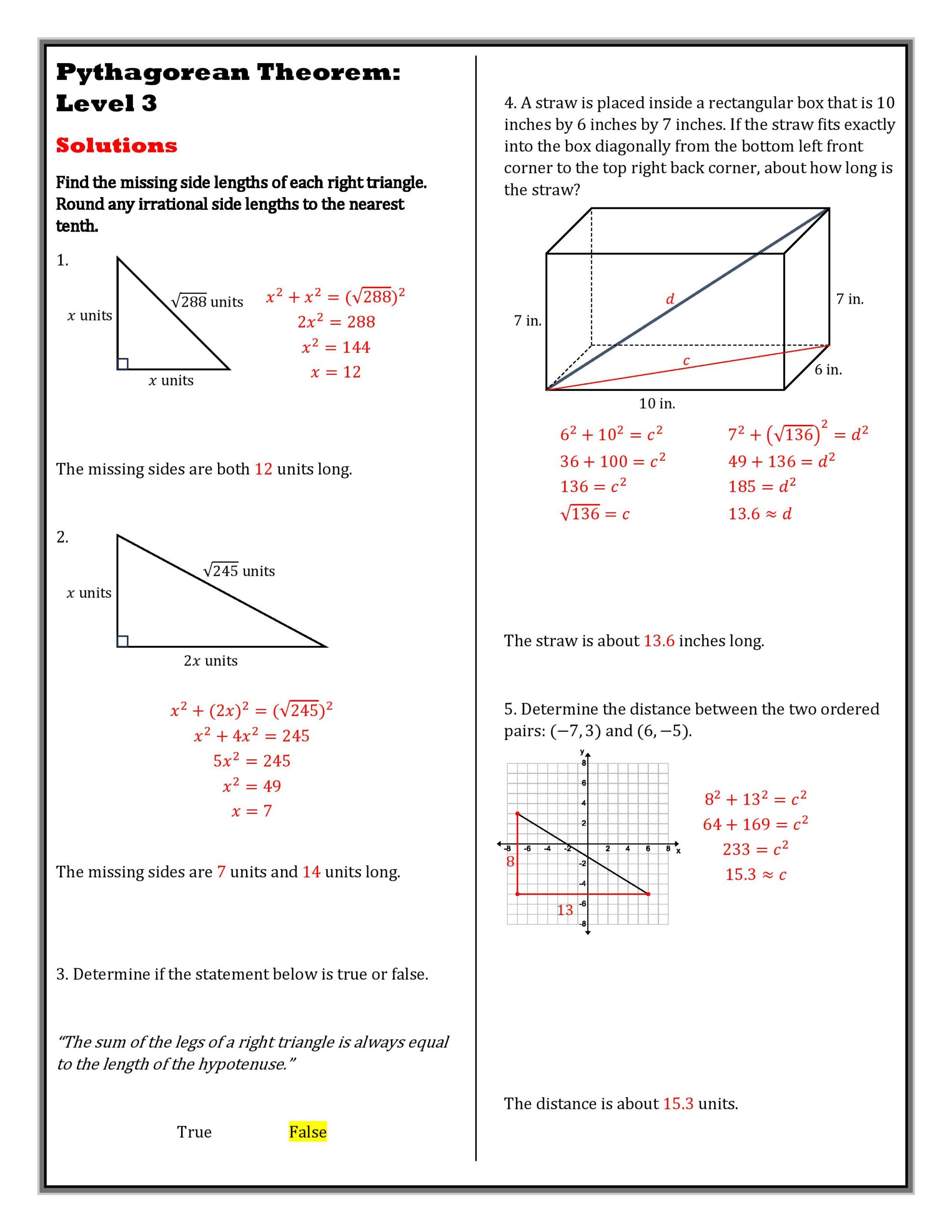Level Ups: 8th Grade Pythagorean Theorem Made By Teachers Level Ups: 8th Grade Pythagorean Theorem Made By Teachers