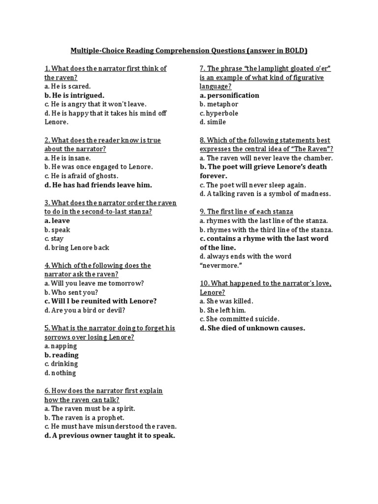 Figurative Language in The Raven by Always Literacy TPT Worksheets