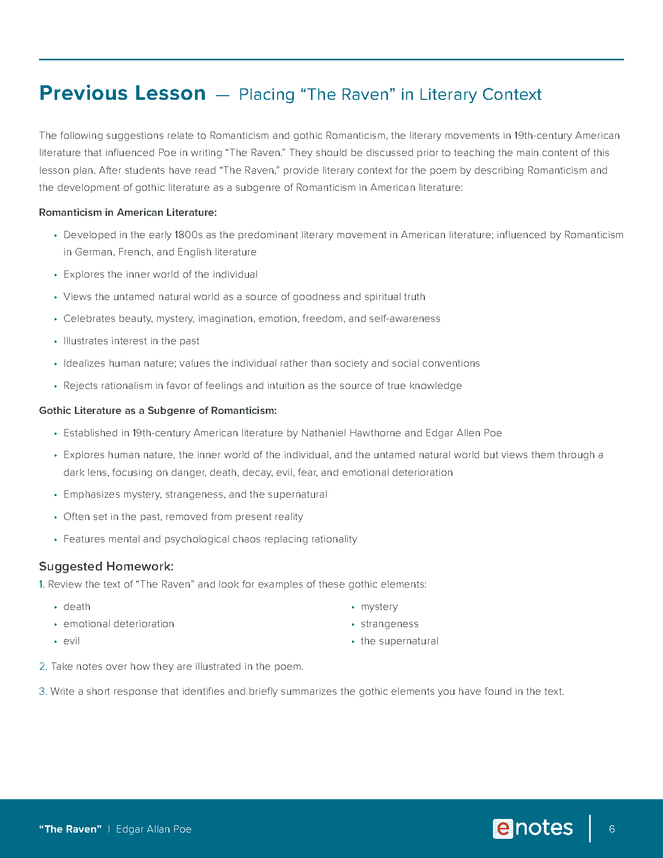 Quiz & Worksheet Figurative Language in The Raven