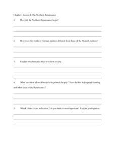 Inventions of the Renaissance Lesson Plans &  Worksheets