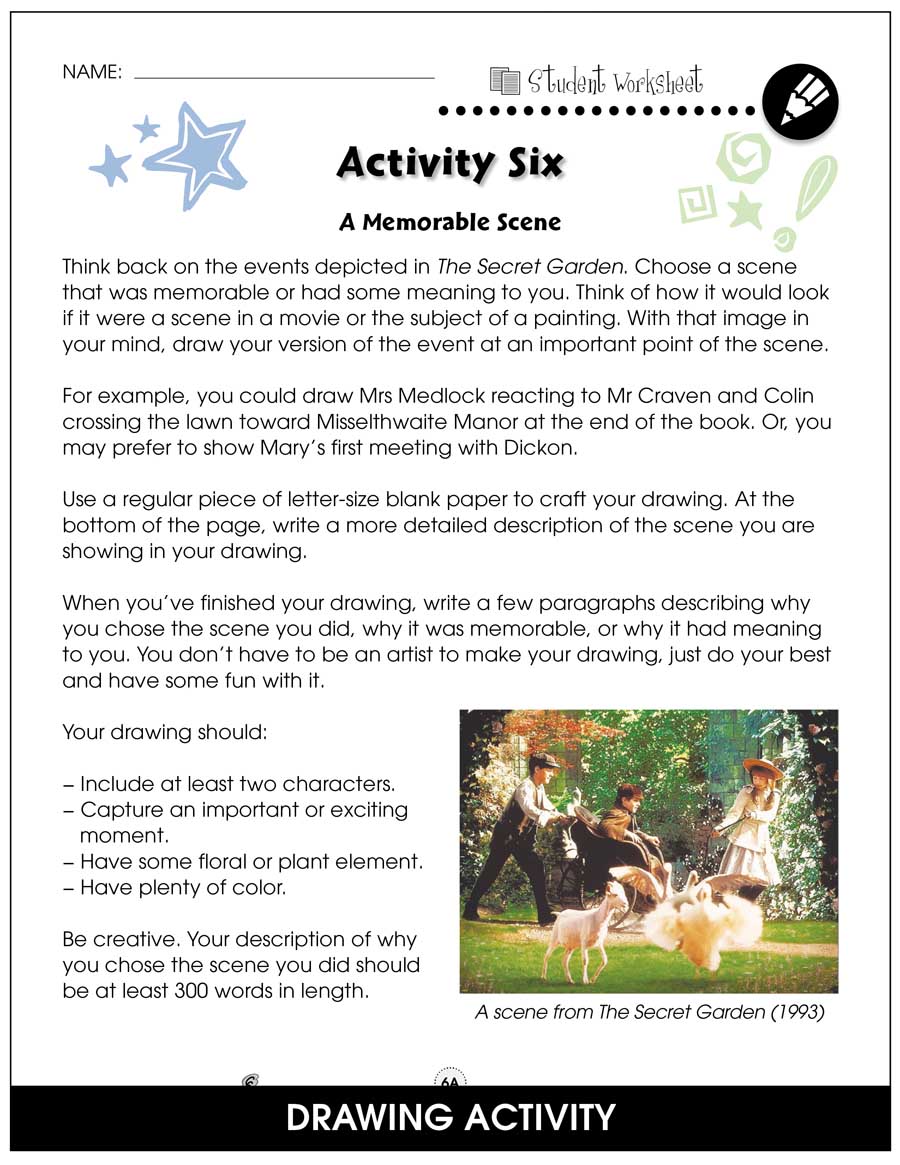 the secret garden worksheet