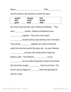 the story of one worksheet