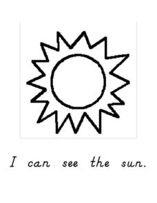 I Can See the Sun Worksheet for Kindergarten - 1st Grade | Lesson ...