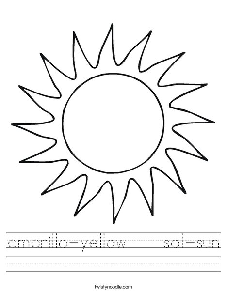 the sun worksheet