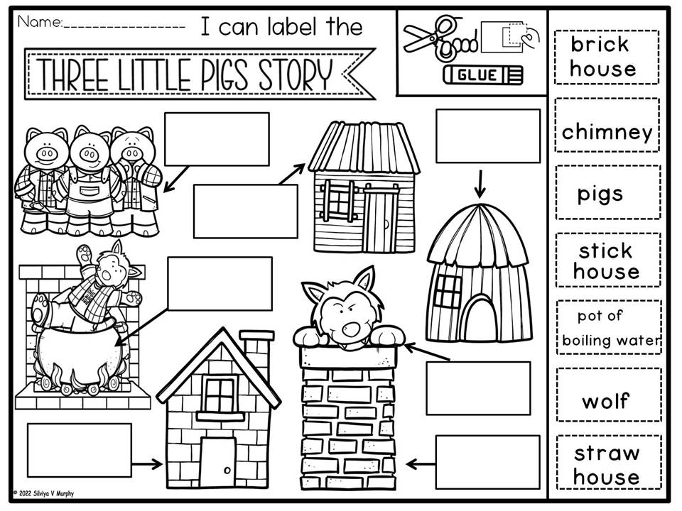 Three Little Pigs Bundle Worksheets Library