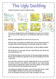 the ugly duckling worksheet