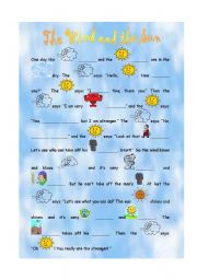the wind and the sun fable worksheet