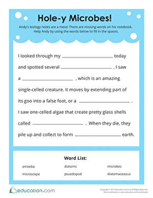 Biology Vocab | Worksheet 