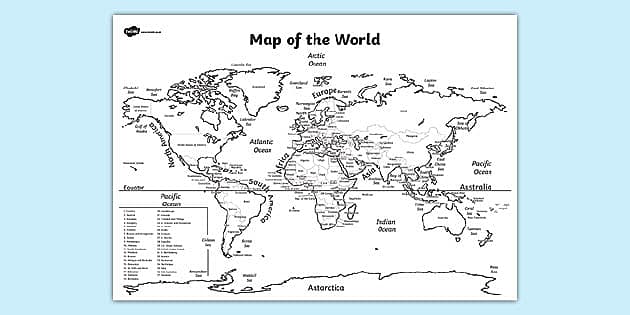 the world political worksheet