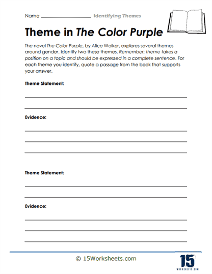 Identifying Themes Worksheets - 15 Worksheets Library