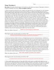 ThemePractice 2 .pdf - Name: Theme Worksheet 4 Directions ...