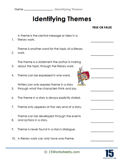Identifying Themes Worksheets - 15 Worksheets Library