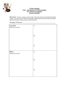 Themes of Geography Lesson Plans &  Worksheets Reviewed by Teachers