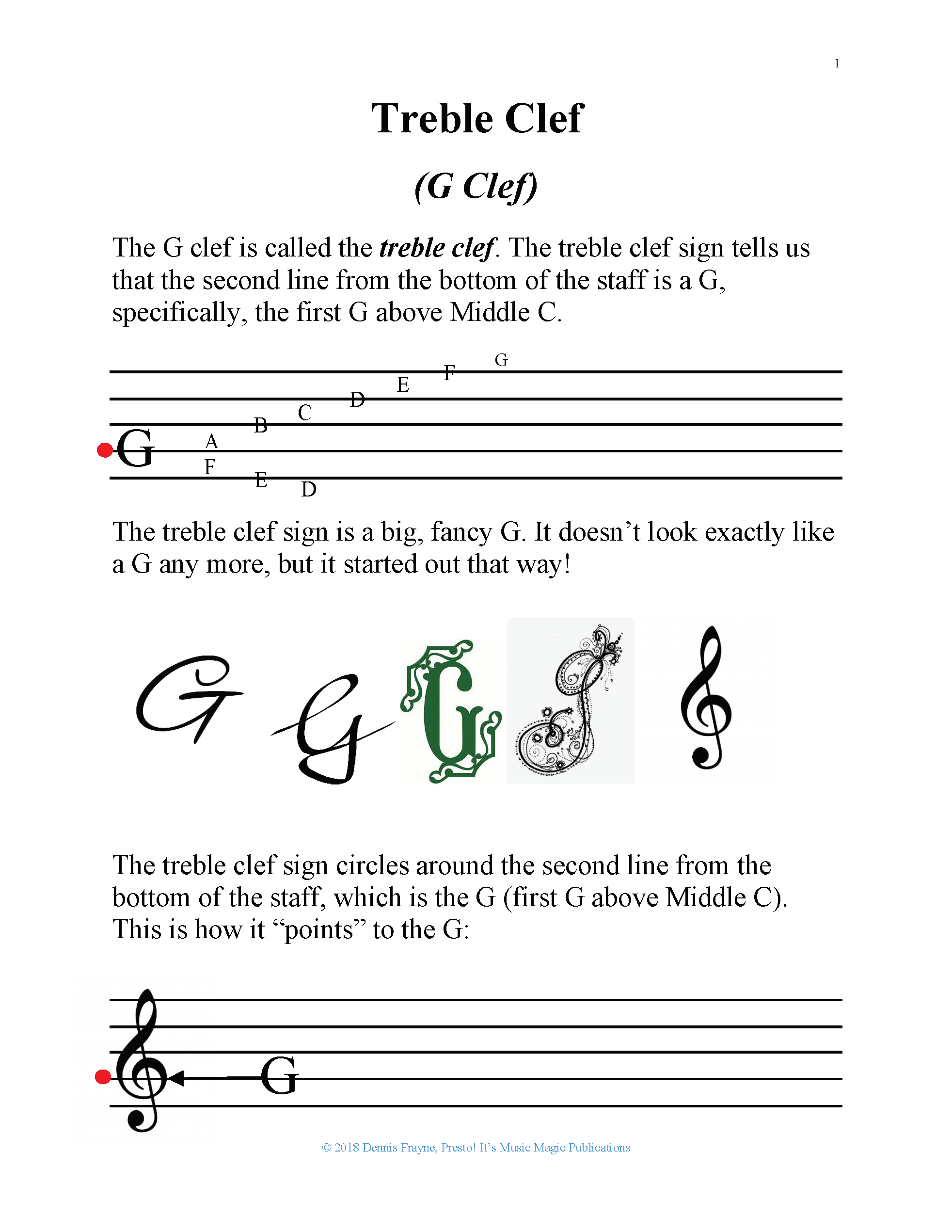 theory worksheet for beginning bands