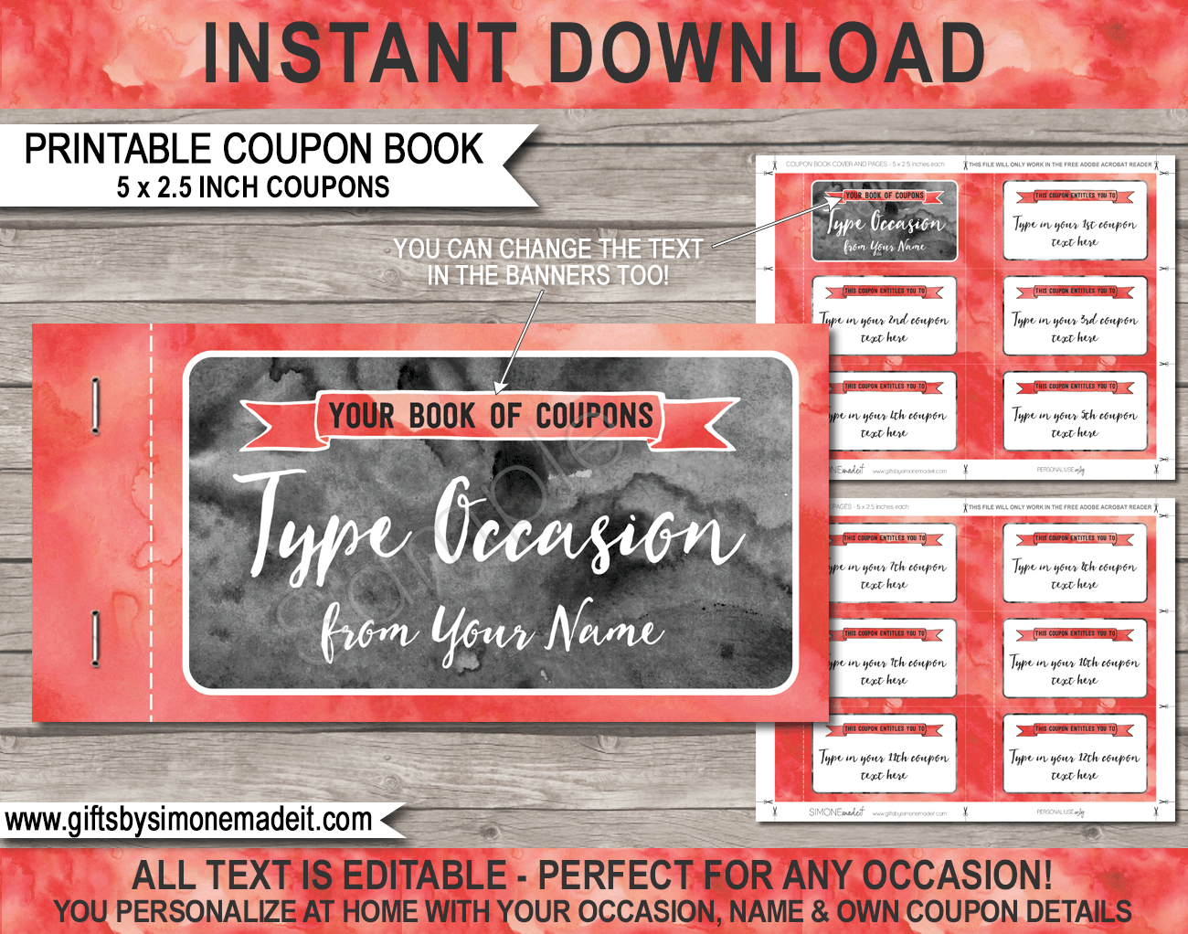 Any Occasion Coupon Book