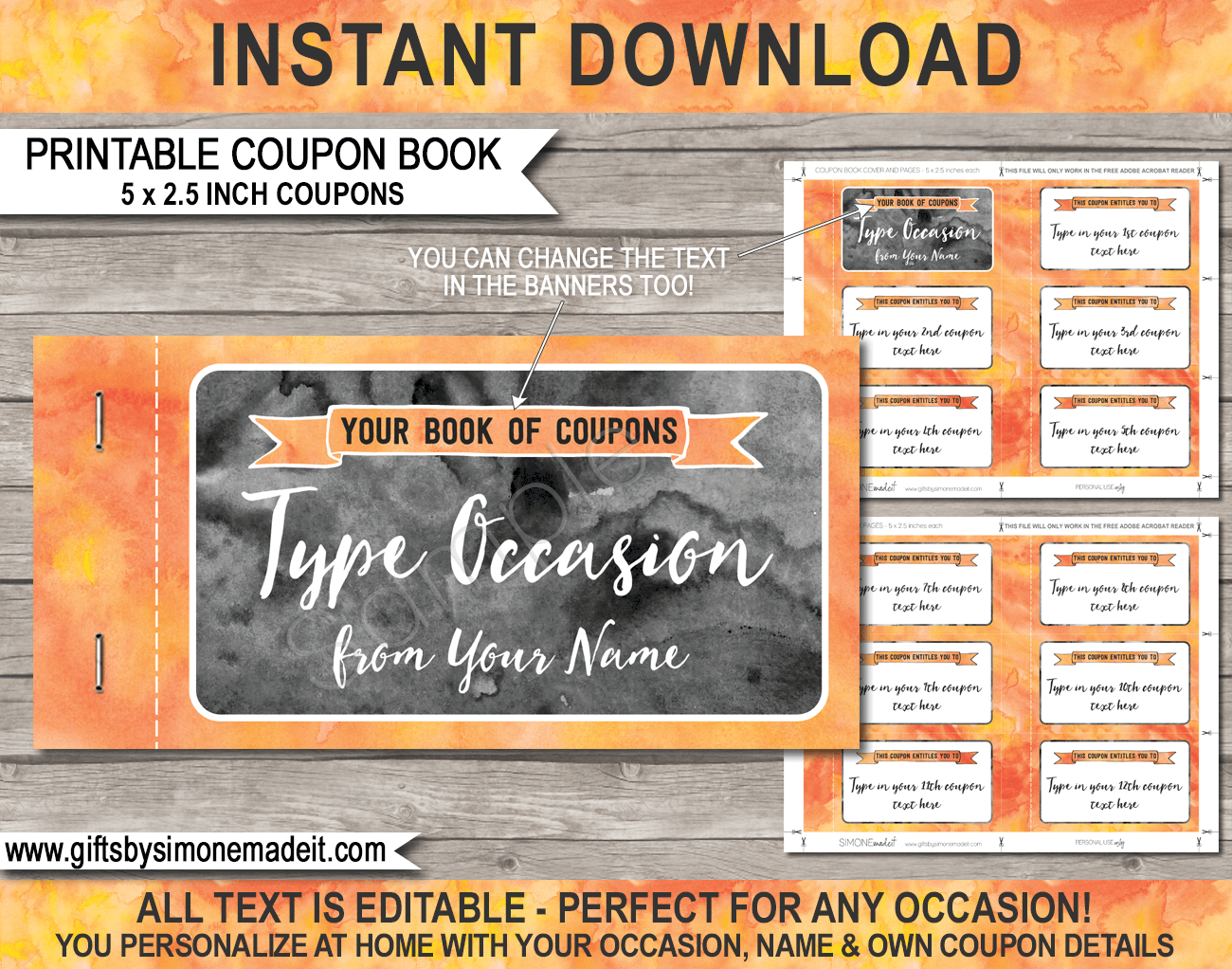 Any Occasion Coupon Book
