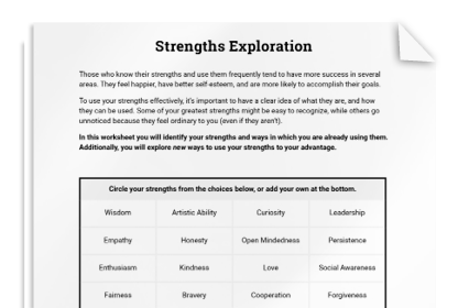 therapist aid worksheet
