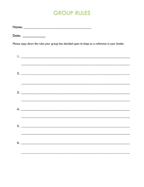 Anger Management Group Therapy: Handouts and Worksheets | PDF