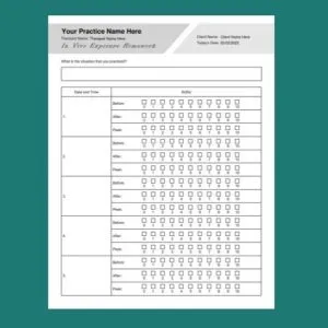 Exposure and Response Prevention (ERP) Therapy Worksheet Bundle -