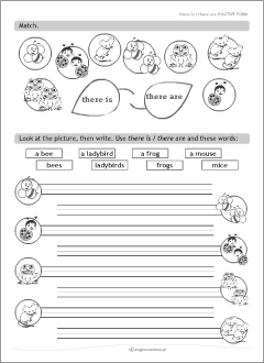 There is / are worksheets | English grammar printables for kids