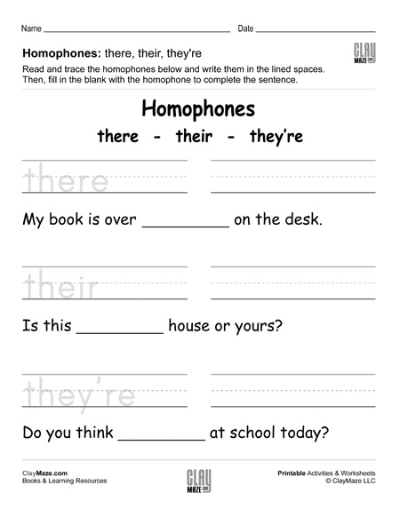 there their and they re worksheet