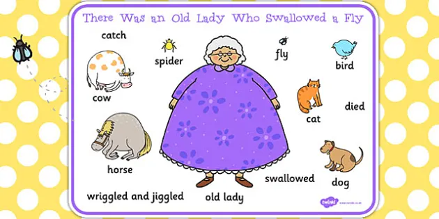 there was an old lady who swallowed a fly worksheet