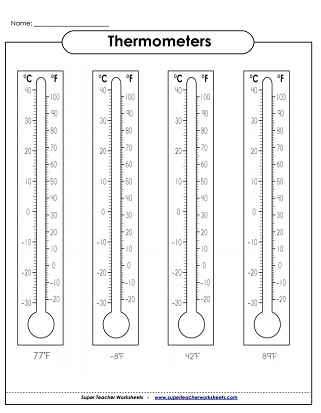 thermometer worksheet 2nd grade