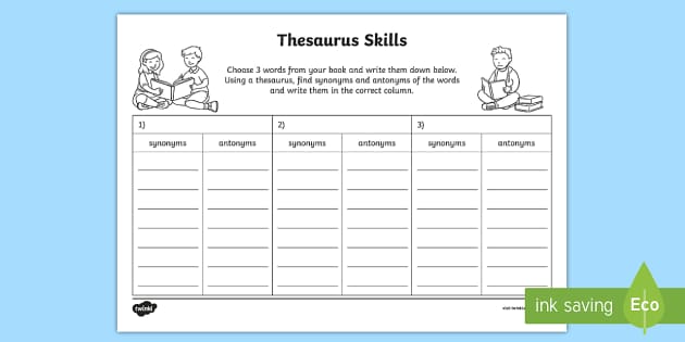 Thesaurus Worksheets - 15 Worksheets Library
