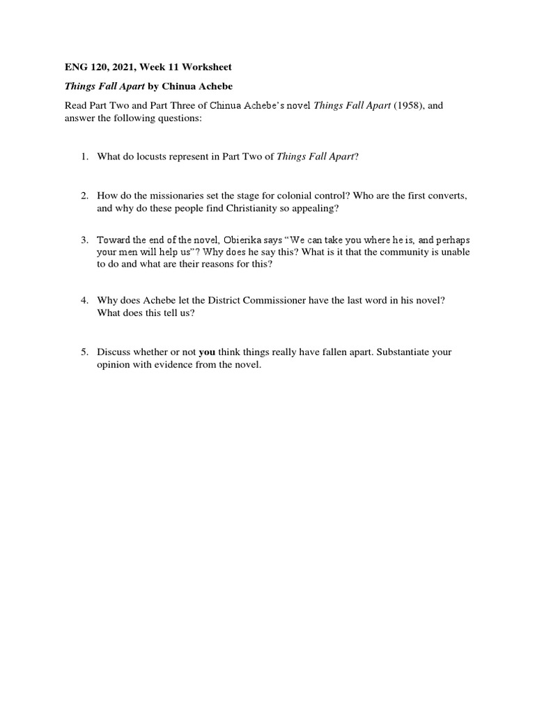 Eng 120 Worksheet 11 FJM Hattingh 17209154 | PDF