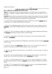 English worksheets: Vocabulary Worksheet - Things Fall Apart by ...