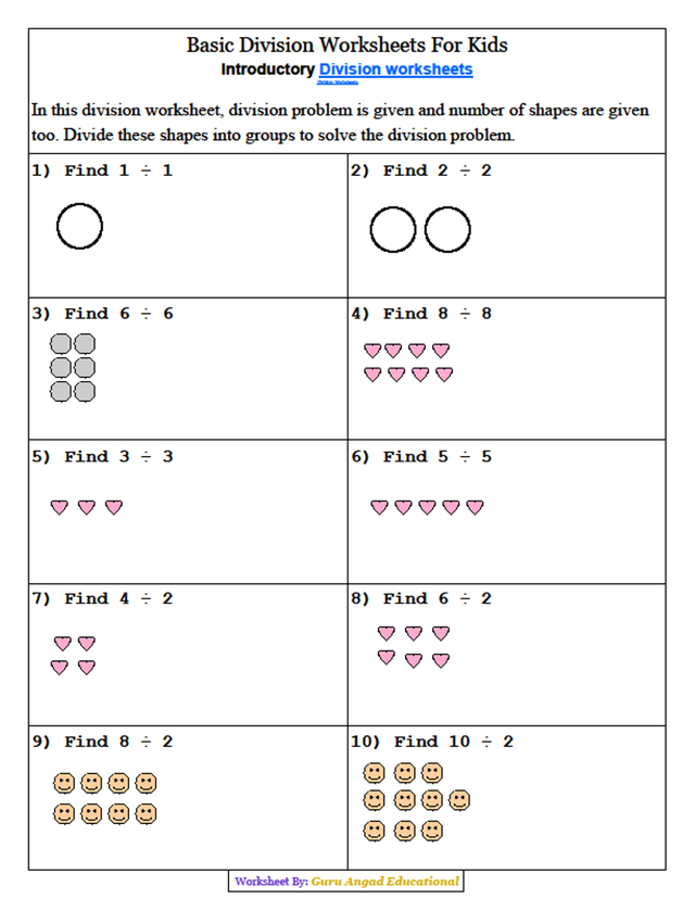 3RD GRADE MATH - BASIC DIVISION PRACTICE SHEETS ROUND 1 — Steemit ...