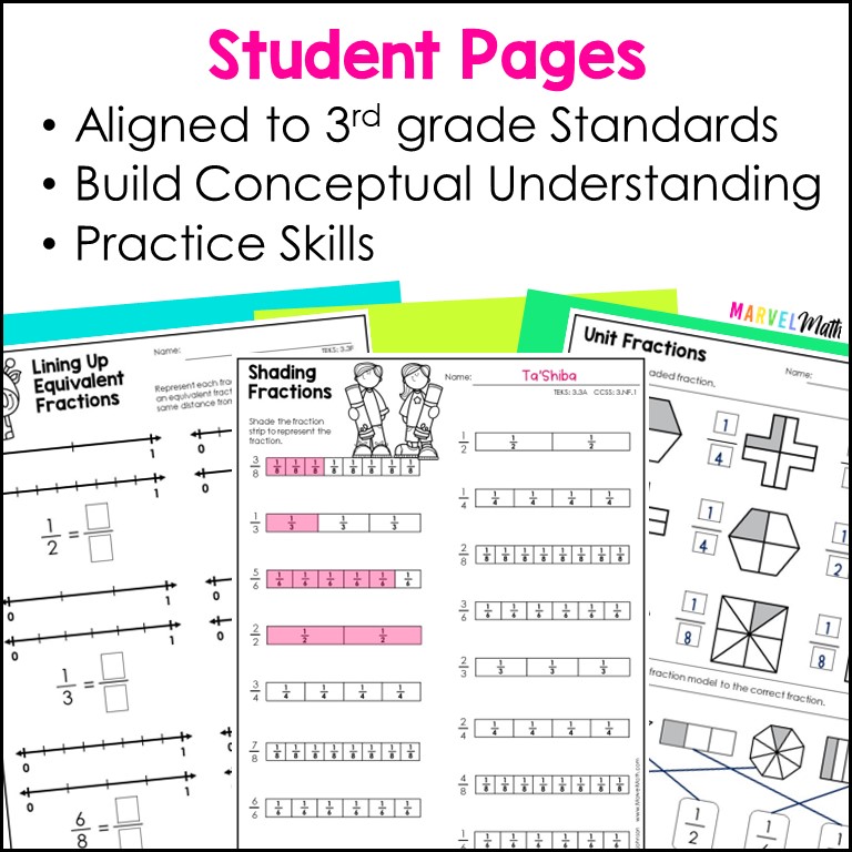 3rd Grade Fractions Worksheets Unit Fractions, Equivalent, 59% OFF ...
