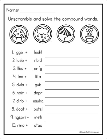 Fun Spring Word List Activities Printable Worksheets (1st - 3rd ...