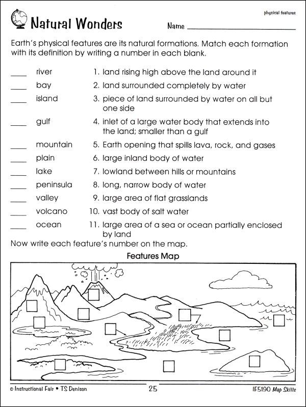 Map Skills 2nd Grade Worksheets