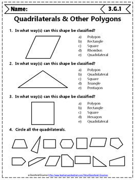 3rd Grade Geometry Worksheets: 3rd Grade Math Worksheets, Geometry