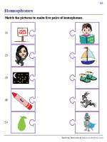 Homophones Worksheets