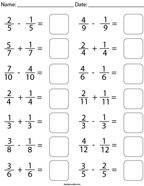 third grade math sheets