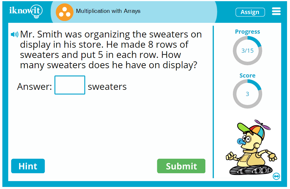 Multiplication With Arrays (Math Practice)