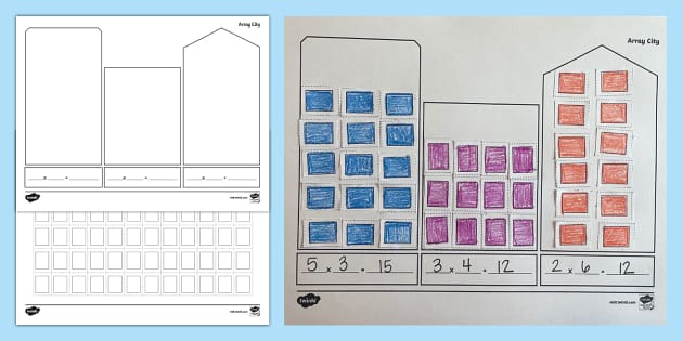 Third Grade Array City Activity (teacher made) - Twinkl