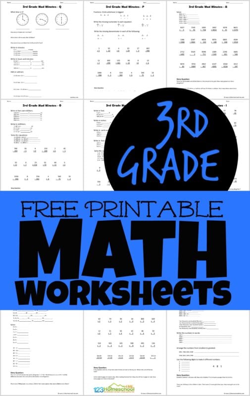 ⭐ FREE Printable 3rd Grade Worksheets and Games