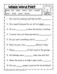 Third Grade Reading Worksheets